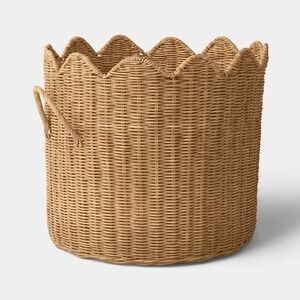 Natural Scallop Edge Woven Rattan Basket – Threshold, Target‎ Spring 2026